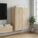 Vægmonteret skab Sonoma-eg 66 x 34,5 x 90 cm Konstrueret træ