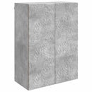 Vægmonteret skab Betongrå 66 x 34,5 x 90 cm Konstrueret træ