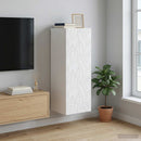 Vægmonteret skab Hvid 33 x 34,5 x 90 cm Konstrueret træ