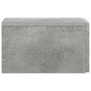 Væghængt Sideskab Betongrå 34,5 x 33 x 20 cm Konstrueret træ