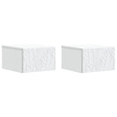 Væghængt Natbord 2 pcs Hvid 49 x 34,5 x 20 cm Konstrueret træ