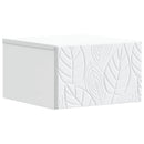 Væghængt Natbord 2 pcs Hvid 49 x 34,5 x 20 cm Konstrueret træ
