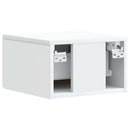 Væghængt Natbord 2 pcs Hvid 49 x 34,5 x 20 cm Konstrueret træ
