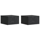 Væghængt Natbord 2 pcs Sort 49 x 34,5 x 20 cm Konstrueret træ