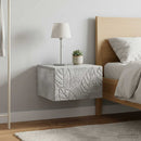 Væghængt Natbord 2 pcs Betongrå 49 x 34,5 x 20 cm