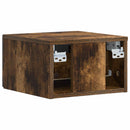 Væghængt Natbord 2 pcs Røget eg 49 x 34,5 x 20 cm
