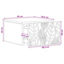 Væghængt Natbord 2 pcs Røget eg 49 x 34,5 x 20 cm
