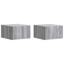 Væghængt Natbord 2 pcs Grå Sonoma 49 x 34,5 x 20 cm