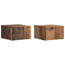 Væghængt Natbord 2 pcs Gammelt træ 49 x 34,5 x 20 cm
