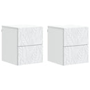 Væghængt Natbord 2 pcs Hvid 34,5 x 33 x 40 cm Konstrueret træ