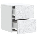 Væghængt Natbord 2 pcs Hvid 34,5 x 33 x 40 cm Konstrueret træ