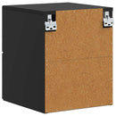 Væghængt Natbord 2 pcs Sort 34,5 x 33 x 40 cm Konstrueret træ