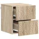 Væghængt Natbord 2 pcs Sonoma-eg 34,5 x 33 x 40 cm