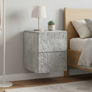 Væghængt Natbord 2 pcs Betongrå 34,5 x 33 x 40 cm