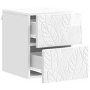 Væghængt Natbord 2 pcs Hvid højglans 34,5 x 33 x 40 cm