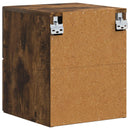Væghængt Natbord 2 pcs Røget eg 34,5 x 33 x 40 cm