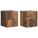 Væghængt Natbord 2 pcs Gammelt træ 34,5 x 33 x 40 cm