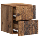 Væghængt Natbord 2 pcs Gammelt træ 34,5 x 33 x 40 cm