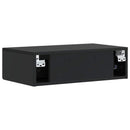 Væghængt Sideskab Sort 87,5 x 34,5 x 17 cm Konstrueret træ