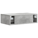 Væghængt Sideskab Betongrå 87,5 x 34,5 x 17 cm Konstrueret træ