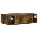 Væghængt Sideskab Røget eg 87,5 x 34,5 x 17 cm Konstrueret træ