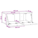 Væghængt TV-skab 59,5 x 41 x 30 cm Hvid Konstrueret træ