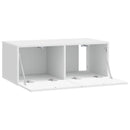 Væghængt TV-skab 59,5 x 41 x 30 cm Hvid højglans