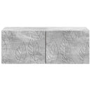 Væghængt TV-skab 78,5 x 41 x 30 cm Betongrå Konstrueret træ