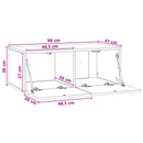 Væghængt TV-skab 98 x 41 x 30 cm Betongrå Konstrueret træ