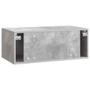 Væghængt TV-skab 59,5 x 31 cm Betongrå Konstrueret træ