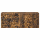 Væghængt TV-skab 59,5 x 31 cm Røget eg Konstrueret træ