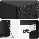 Væghængt TV-skab 78,5 x 31 cm Sort Konstrueret træ Vægmonteret