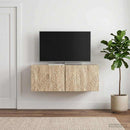 Væghængt TV-skab 98 x 31 cm Sonoma-eg Konstrueret træ