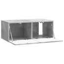Væghængt TV-skab 98 x 31 cm Betongrå Konstrueret træ
