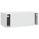 Væghængt TV-skab 98 x 31 cm Hvid højglans Konstrueret træ