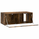Væghængt TV-skab 98 x 31 cm Røget eg Konstrueret træ