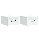 Væghængt Natbord 2 pcs Hvid 34,5 x 33 x 20 cm Konstrueret træ
