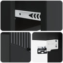 Væghængt Natbord 2 pcs Sort 34,5 x 33 x 20 cm Konstrueret træ