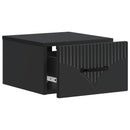 Væghængt Natbord 2 pcs Sort 34,5 x 33 x 20 cm Konstrueret træ