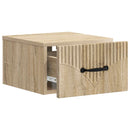 Væghængt Natbord med skuffe 2 pcs Sonoma-eg 34,5 x 33 x 20 cm