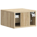 Væghængt Natbord med skuffe 2 pcs Sonoma-eg 34,5 x 33 x 20 cm