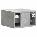 Væghængt Natbord med skuffe 2 pcs Betongrå 34,5 x 33 x 20 cm
