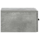 Væghængt Natbord med skuffe 2 pcs Betongrå 34,5 x 33 x 20 cm