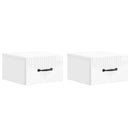 Væghængt Natbord 2 pcs Hvid højglans 34,5 x 33 x 20 cm