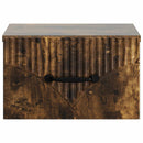 Væghængt Natbord med skuffe 2 pcs Røget eg 34,5 x 33 x 20 cm