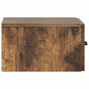 Væghængt Natbord med skuffe 2 pcs Røget eg 34,5 x 33 x 20 cm