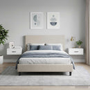 Væghængt Natbord 2 pcs Hvid 49 x 34,5 x 20 cm Konstrueret træ