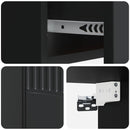 Væghængt Natbord 2 pcs Sort 49 x 34,5 x 20 cm Konstrueret træ