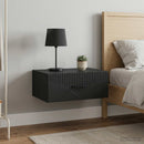 Væghængt Natbord 2 pcs Sort 49 x 34,5 x 20 cm Konstrueret træ