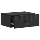 Væghængt Natbord 2 pcs Sort 49 x 34,5 x 20 cm Konstrueret træ